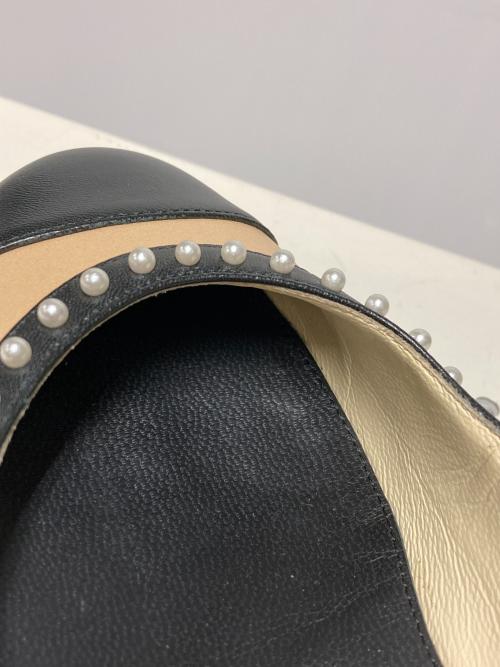 CHANEL（シャネル）CHANEL (シャネル) パールフラットシューズ ベージュ×ブラック サイズ:35Cの古着・服飾アイテム