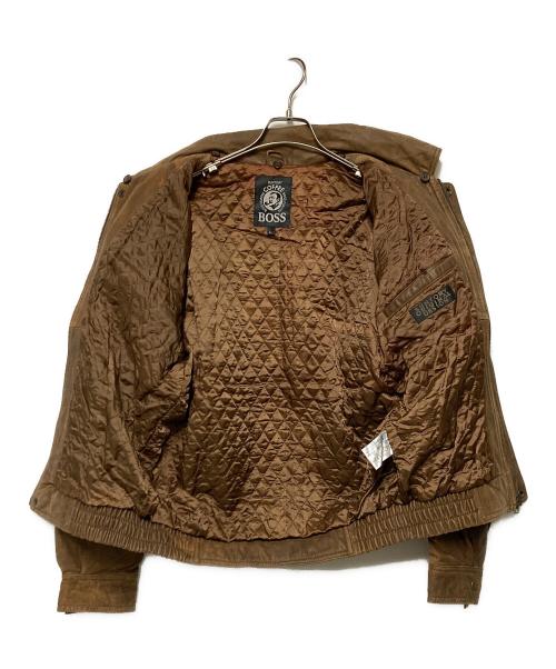 SUNTORY BOSS（サントリーボス）SUNTORY BOSS (サントリーボス) 90s ボスジャン / レザージャケット ブラウン サイズ:Lの古着・服飾アイテム
