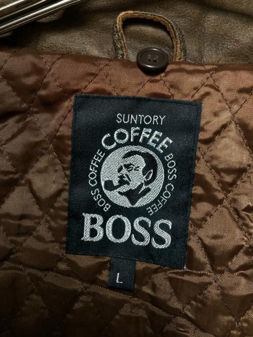 SUNTORY BOSS（サントリーボス）SUNTORY BOSS (サントリーボス) 90s ボスジャン / レザージャケット ブラウン サイズ:Lの古着・服飾アイテム