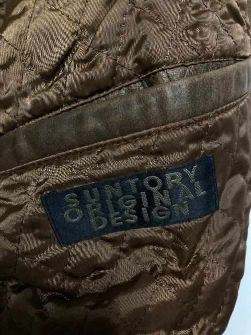 SUNTORY BOSS（サントリーボス）SUNTORY BOSS (サントリーボス) 90s ボスジャン / レザージャケット ブラウン サイズ:Lの古着・服飾アイテム