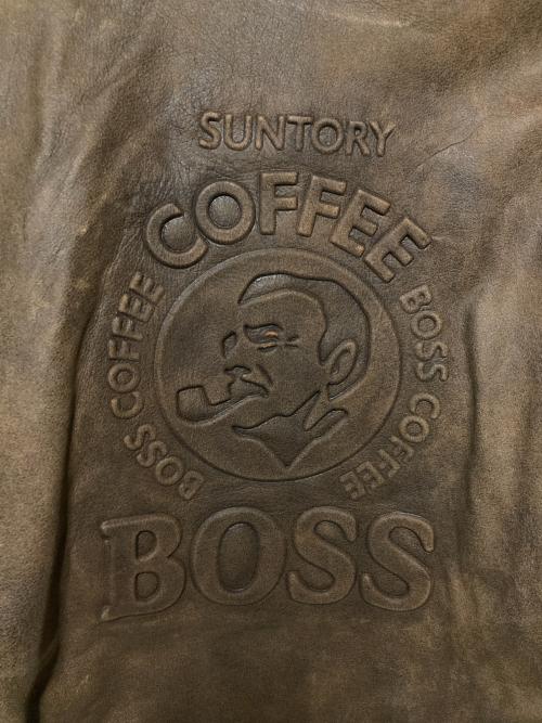 SUNTORY BOSS（サントリーボス）SUNTORY BOSS (サントリーボス) 90s ボスジャン / レザージャケット ブラウン サイズ:Lの古着・服飾アイテム