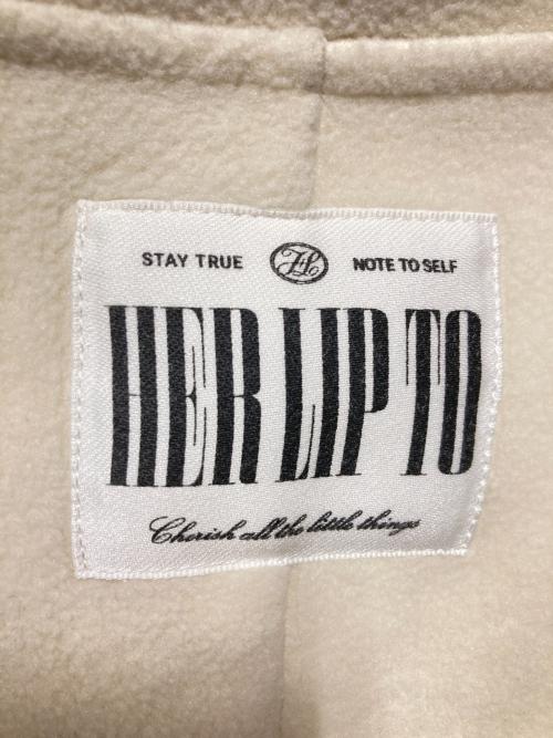 HER LIP TO（ハーリップトゥ）HER LIP TO (ハーリップトゥ) Flight Mode Half Zip Fleece Pullover / ハーフジップフリース アイボリー サイズ:Fの古着・服飾アイテム