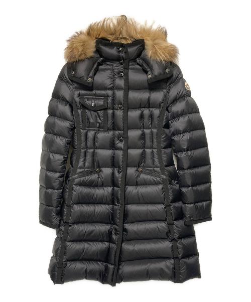 MONCLER（モンクレール）MONCLER (モンクレール) HERMIFUR / リアルファーダウンコート ブラック サイズ:1の古着・服飾アイテム