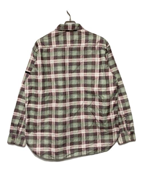 N.HOOLYWOOD（エヌ ハリウッド）N.HOOLYWOOD (エヌ ハリウッド) big mac (ビッグマック) チェックネルシャツ ピンク×グリーン サイズ:Mの古着・服飾アイテム