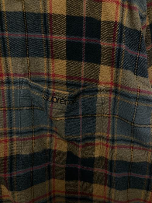 SUPREME（シュプリーム）SUPREME (シュプリーム) 22FW Plaid Flannel Shirt / クラシックロゴチェックネルシャツ ブラウン サイズ:Lの古着・服飾アイテム