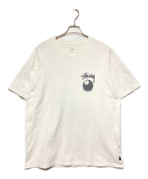 NIKE（ナイキ）NIKE (ナイキ) stussy (ステューシー) NRG FL SS 8BALL TEE / 8ボールプリントTシャツ ホワイト サイズ:Lの古着・服飾アイテム