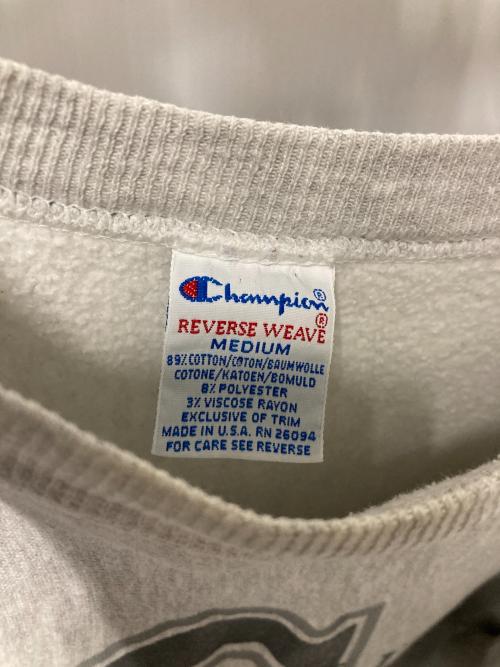 Champion REVERSE WEAVE（チャンピオン リバース ウィーブ）Champion REVERSE WEAVE (チャンピオン リバース ウィーブ) クルーネックスウェット グレー サイズ:Mの古着・服飾アイテム
