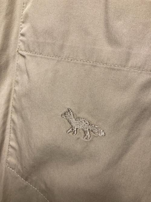 maison kitsune（メゾンキツネ）maison kitsune (メゾンキツネ) フォックス刺繍シャツワンピース ベージュ サイズ:36の古着・服飾アイテム