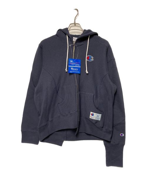 Champion REVERSE WEAVE（チャンピオン リバース ウィーブ）Champion REVERSE WEAVE (チャンピオン リバース ウィーブ) UNDERCOVER (アンダーカバー) リバースウィーブジップフーデッドスウェットシャツ ネイビー サイズ:XL 未使用品の古着・服飾アイテム