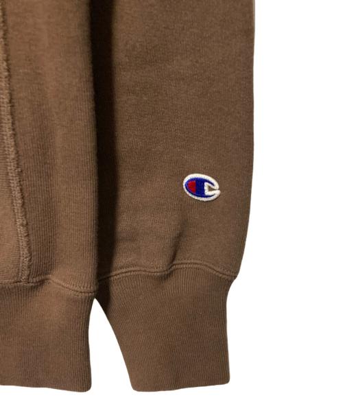 Champion REVERSE WEAVE（チャンピオン リバース ウィーブ）Champion REVERSE WEAVE (チャンピオン リバース ウィーブ) Pilgrim Surf+Supply (ピルグリム サーフサプライ) クルーネックスウェット ブラウン サイズ:Lの古着・服飾アイテム