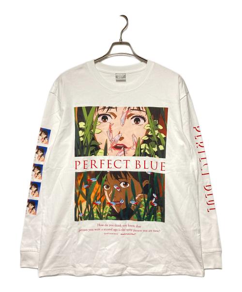 Filmarks Culture Wear（フィルマークスカルチャーウェア）Filmarks Culture Wear (フィルマークスカルチャーウェア) PERFECT BLUE (パーフェクトブルー) 未麻プリントロングスリーブTシャツ ホワイト サイズ:XLの古着・服飾アイテム