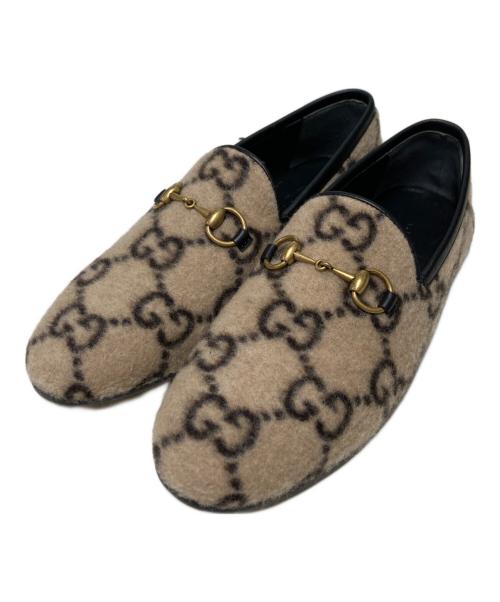 GUCCI（グッチ）GUCCI (グッチ) GGホースビットローファー ベージュ サイズ:35の古着・服飾アイテム