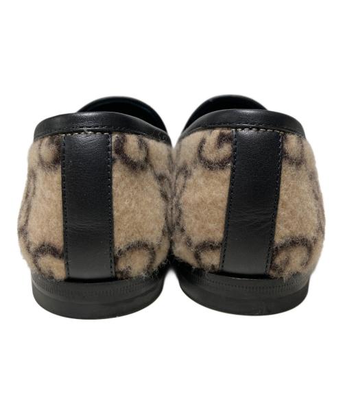 GUCCI（グッチ）GUCCI (グッチ) GGホースビットローファー ベージュ サイズ:35の古着・服飾アイテム