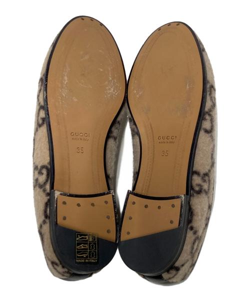 GUCCI（グッチ）GUCCI (グッチ) GGホースビットローファー ベージュ サイズ:35の古着・服飾アイテム
