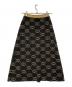 GUCCI (グッチ) GG柄ウールラメロングスカート ブラック×ゴールド サイズ:S：45000円