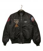 AVIREXアヴィレックス）の古着「MA-1ジャケット」｜ブラック