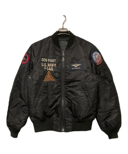 AVIREX（アヴィレックス）AVIREX (アヴィレックス) MA-1ジャケット ブラック サイズ:Lの古着・服飾アイテム