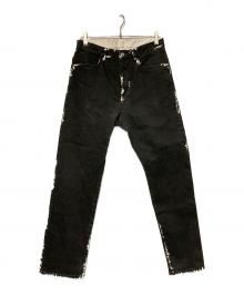 VEIN（ヴェイン）の古着「デニムパンツ」｜ブラック×ホワイト