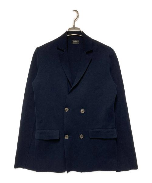 JIL SANDER（ジルサンダー）JIL SANDER (ジルサンダー) ダブルブレストコットンニットジャケット ネイビー サイズ:46の古着・服飾アイテム