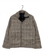 DIOR HOMMEディオール オム）の古着「22AW houndstooth wool blouson / ハウンドトゥースウールジャケット」｜ベージュ×ブラック
