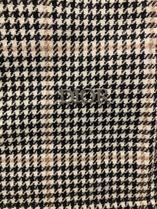 DIOR HOMME（ディオール オム）DIOR HOMME (ディオール オム) 22AW houndstooth wool blouson / ハウンドトゥースウールジャケット ベージュ×ブラック サイズ:44の古着・服飾アイテム