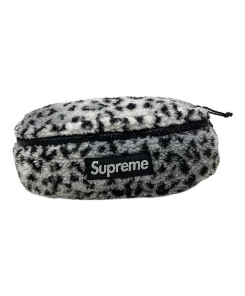 SUPREME（シュプリーム）SUPREME (シュプリーム) 17FW Leopard Fleece Waist Bag ホワイト×ブラックの古着・服飾アイテム