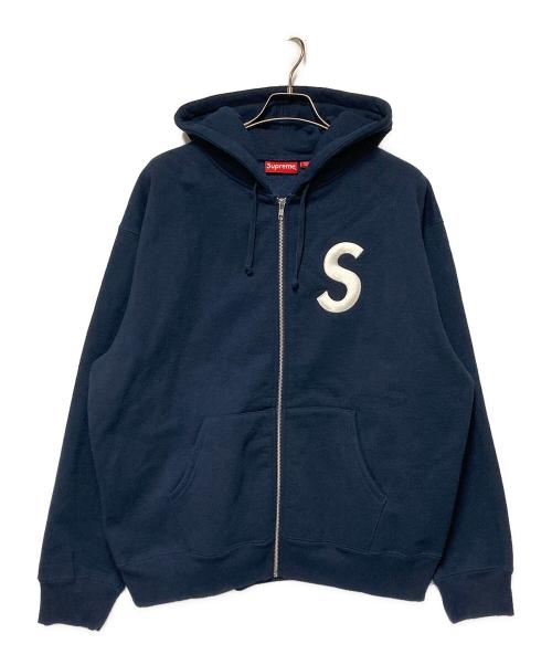 SUPREME（シュプリーム）SUPREME (シュプリーム) 23FW S Logo Zip Up Hooded Sweatshirt ネイビー サイズ:Lの古着・服飾アイテム