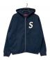 SUPREME（シュプリーム）の古着「23FW S Logo Zip Up Hooded Sweatshirt」｜ネイビー