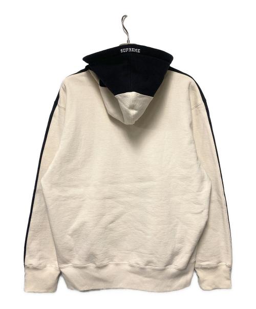 SUPREME（シュプリーム）SUPREME (シュプリーム) 20FW S Logo Split Hooded Sweatshirt ブラック×アイボリー サイズ:Mの古着・服飾アイテム