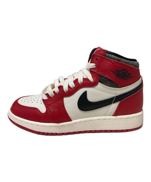 NIKE（ナイキ）NIKE (ナイキ) AIR JORDAN 1 RETRO HIGH OG GS ホワイト×レッド サイズ:US3.5Yの古着・服飾アイテム