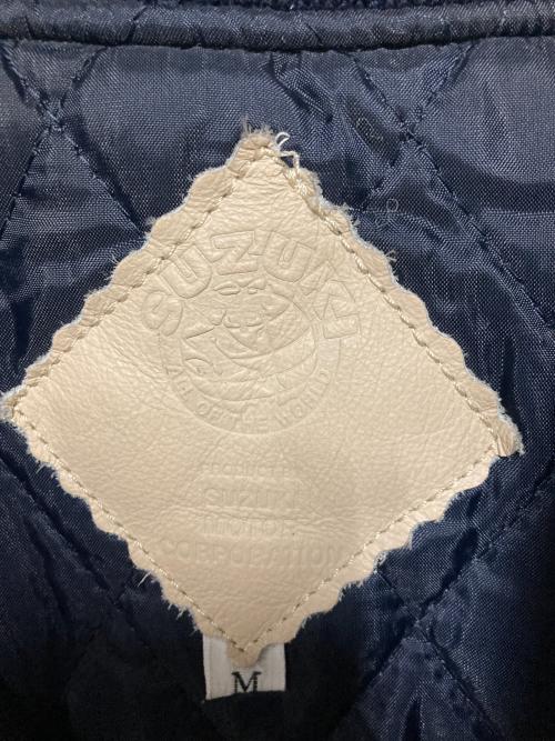 TEAM SUZUKI Racing（チームスズキレーシング）TEAM SUZUKI Racing (チームスズキレーシング) スタジャン ネイビー×ベージュ サイズ:Mの古着・服飾アイテム