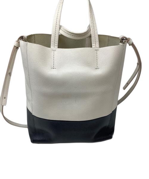 CELINE（セリーヌ）CELINE (セリーヌ) バーティカルカバ スモール アイボリー×ブラックの古着・服飾アイテム