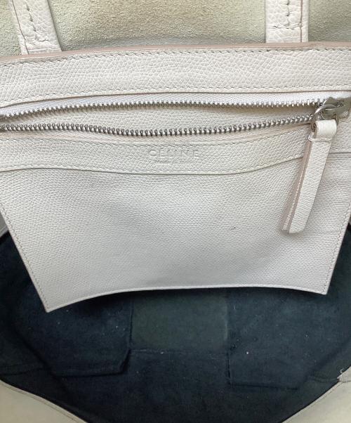 CELINE（セリーヌ）CELINE (セリーヌ) バーティカルカバ スモール アイボリー×ブラックの古着・服飾アイテム