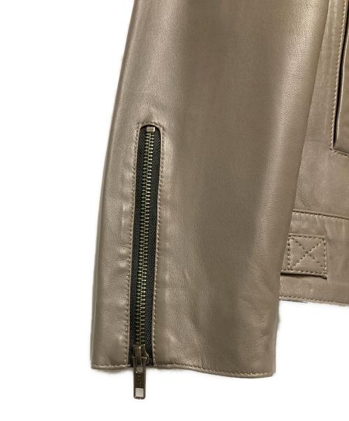 Liugoo Leathers（リューグーレザーズ）Liugoo Leathers (リューグーレザーズ) ラムレザージャケット ベージュ サイズ:Lの古着・服飾アイテム