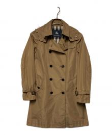BURBERRY LONDON（バーバリーロンドン）の古着「フーデッドトレンチコート」｜ブラウン