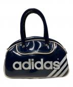 adidasアディダス）の古着「80s エナメルミニボストンバッグ」｜ネイビー×ホワイト