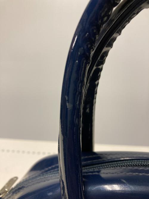 adidas（アディダス）adidas (アディダス) 80s エナメルミニボストンバッグ ネイビー×ホワイトの古着・服飾アイテム