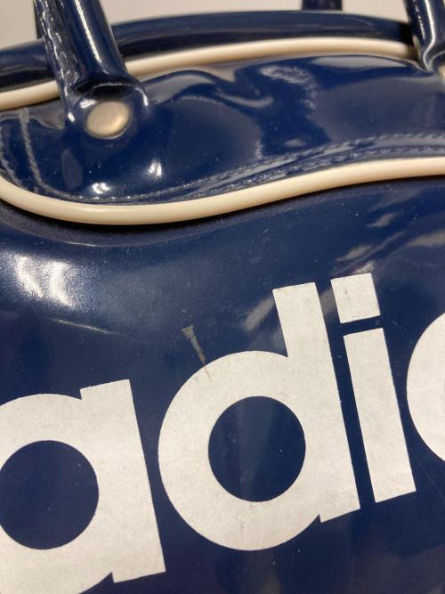 adidas（アディダス）adidas (アディダス) 80s エナメルミニボストンバッグ ネイビー×ホワイトの古着・服飾アイテム