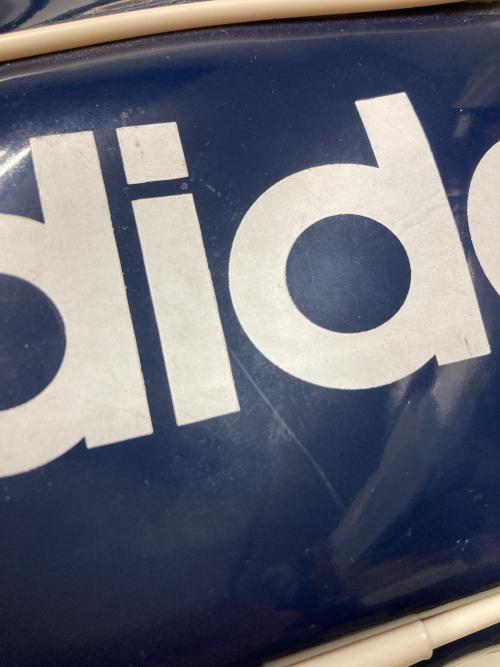 adidas（アディダス）adidas (アディダス) 80s エナメルミニボストンバッグ ネイビー×ホワイトの古着・服飾アイテム