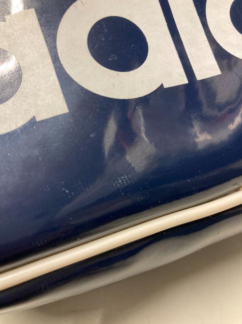 adidas（アディダス）adidas (アディダス) 80s エナメルミニボストンバッグ ネイビー×ホワイトの古着・服飾アイテム