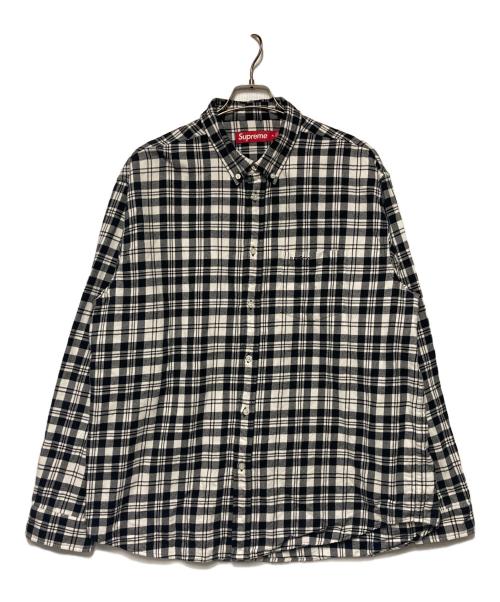 SUPREME（シュプリーム）SUPREME (シュプリーム) 25FW Plaid Flannel Shirt ホワイト×ブラック サイズ:XLの古着・服飾アイテム