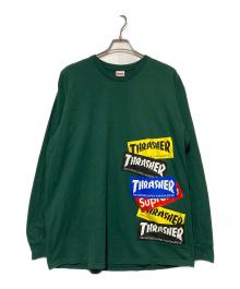 SUPREME×THRASHER（シュプリーム×スラッシャー）の古着「21FW Thrasher Multi Logo L/S Tee」｜グリーン