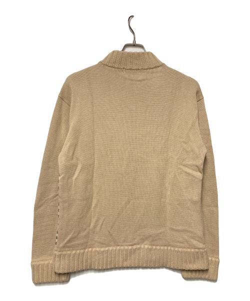 BURBERRY BLACK LABEL（バーバリーブラックレーベル）BURBERRY BLACK LABEL (バーバリーブラックレーベル) チェックドライバーズニット ベージュ サイズ:3の古着・服飾アイテム