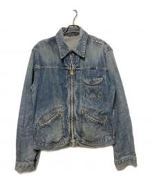 Wrangler（ラングラー）の古着「バック刺繍ジップアップデニムジャケット」｜インディゴ