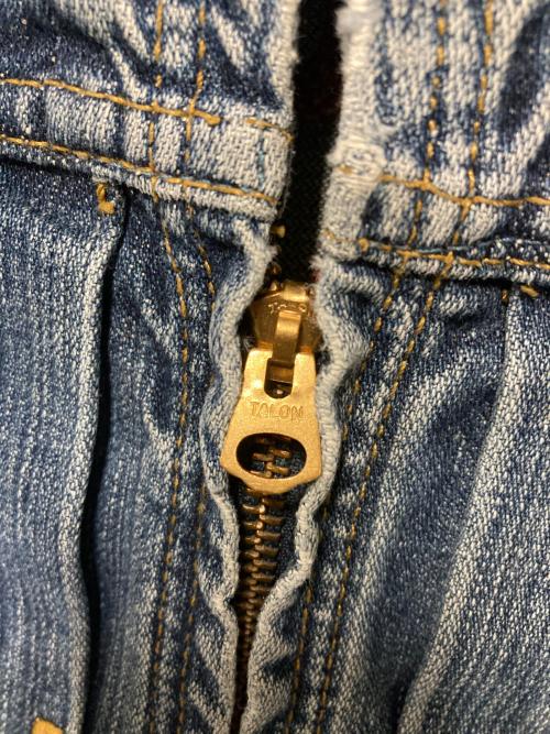 Wrangler（ラングラー）Wrangler (ラングラー) バック刺繍ジップアップデニムジャケット インディゴ サイズ:-の古着・服飾アイテム