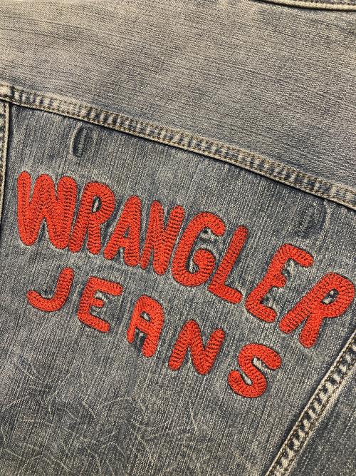 Wrangler（ラングラー）Wrangler (ラングラー) バック刺繍ジップアップデニムジャケット インディゴ サイズ:-の古着・服飾アイテム