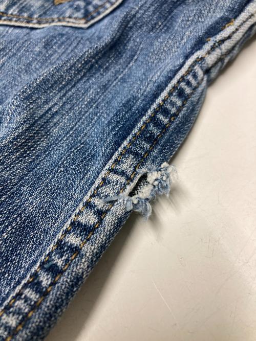 Wrangler（ラングラー）Wrangler (ラングラー) バック刺繍ジップアップデニムジャケット インディゴ サイズ:-の古着・服飾アイテム