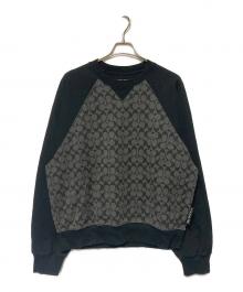 COACH（コーチ）の古着「シグネチャークルーネックスウェット」｜グレー×ブラック