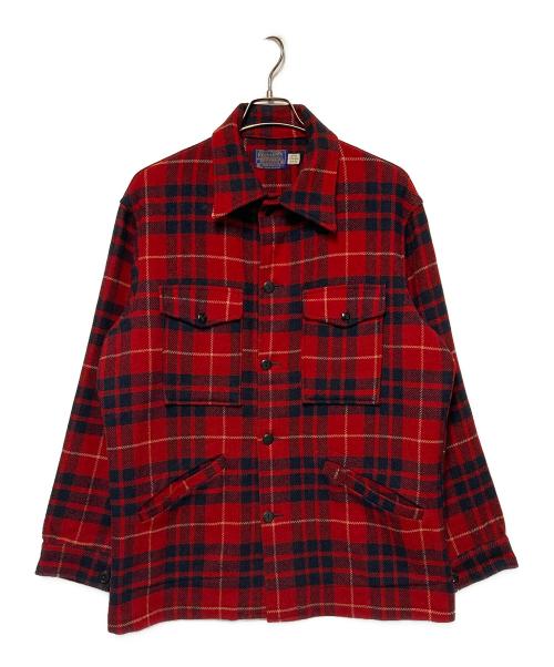 PENDLETON（ペンドルトン）PENDLETON (ペンドルトン) チェックシャツジャケット レッド サイズ:Mの古着・服飾アイテム
