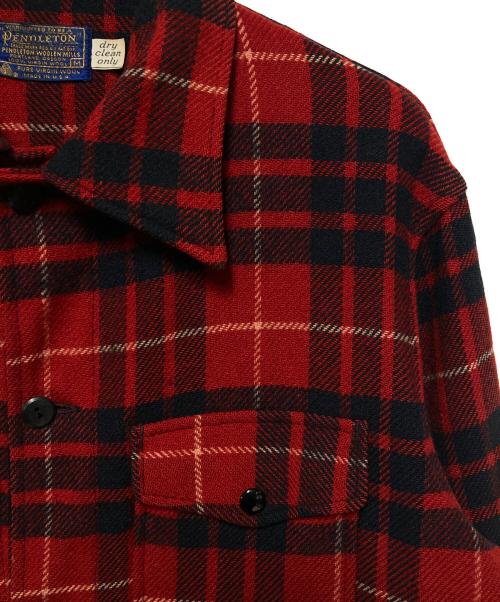 PENDLETON（ペンドルトン）PENDLETON (ペンドルトン) チェックシャツジャケット レッド サイズ:Mの古着・服飾アイテム